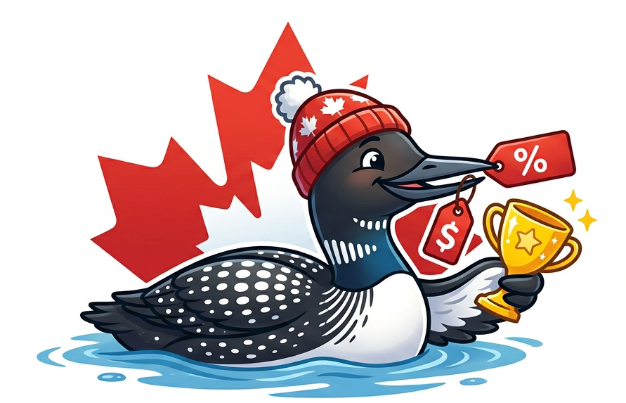 Save the Loons cartoon loon logo
